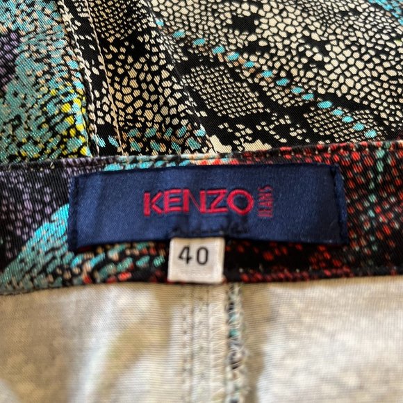 Kenzo Multicolor Abstract Print Skirt - Picture 8 of 9